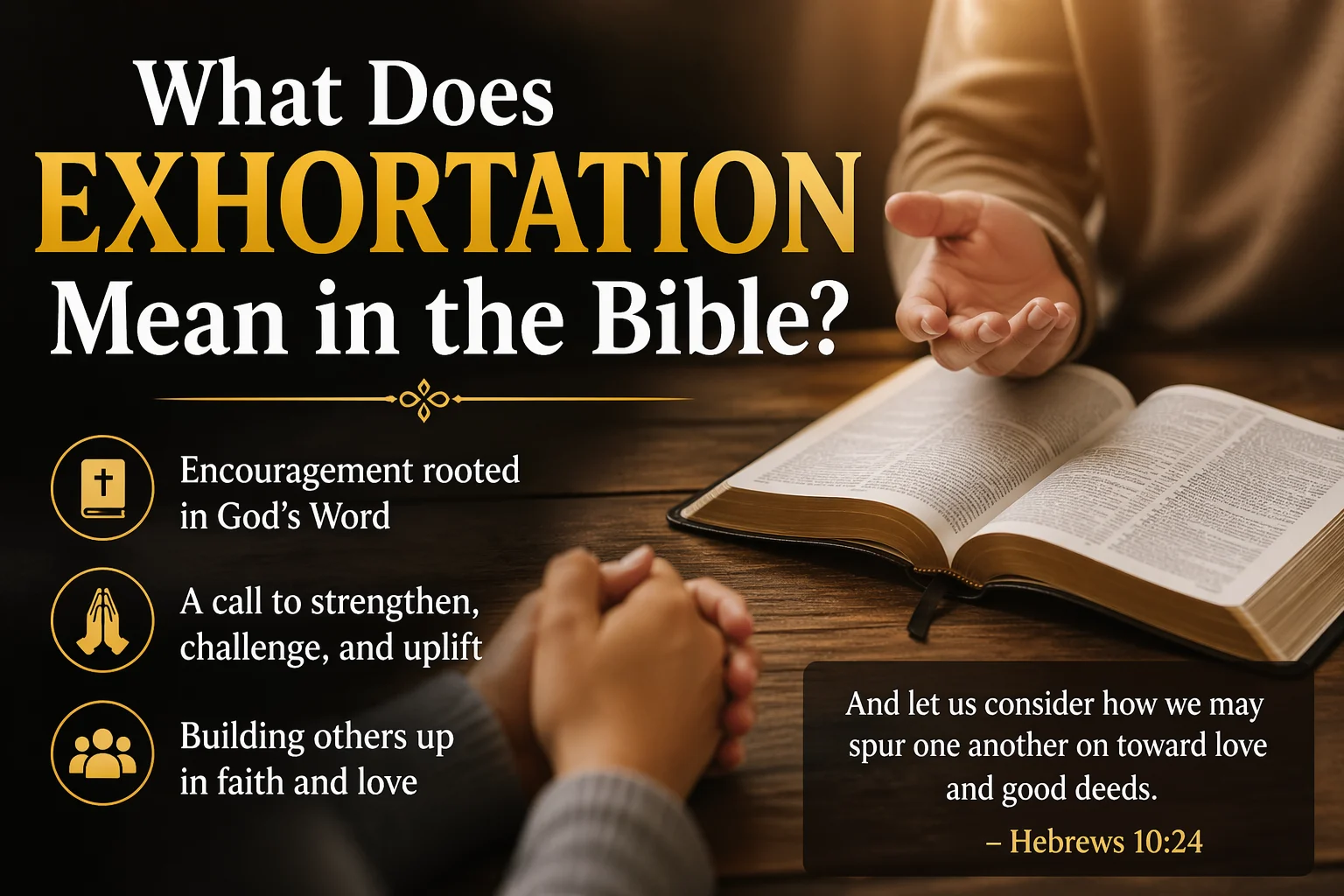 What Does Exhortation Mean in the Bible 2026